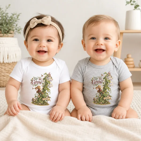 Personalized Rabbit Adventure or Shirt or Baby Bodysuit — baby bodysuit mockup personalized rabbit baby bodysuit model mockup