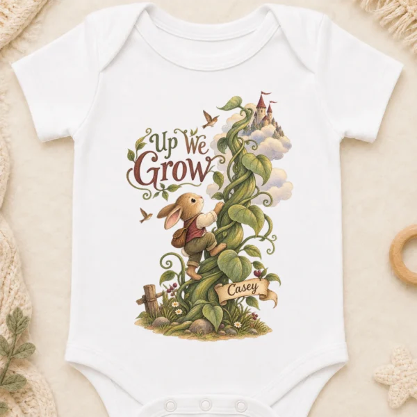 personalized rabbit baby bodysuit baby bodysuit mockup