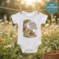 personalized slow and steady baby bodysuit product photo