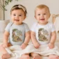 personalized slow and steady baby bodysuit model mockup