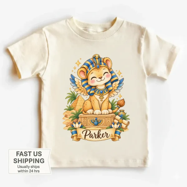 Personalized Sphinx Baby Bodysuit, Ancient Egypt Toddler Shirt — toddler shirt mockup personalized sphinx baby bodysuit product photo