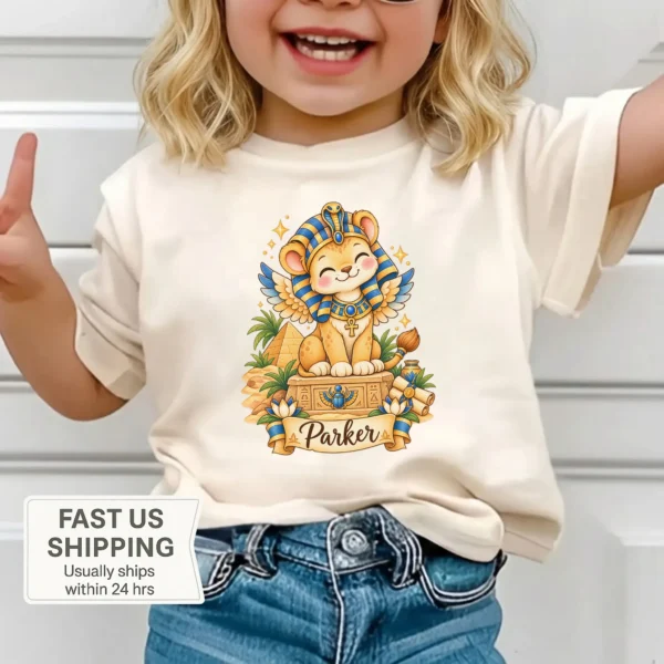 Personalized Sphinx Baby Bodysuit, Ancient Egypt Toddler Shirt — toddler shirt mockup personalized sphinx baby bodysuit product photo