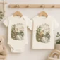 personalized swan baby bodysuit product photo