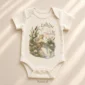 personalized swan baby bodysuit mockup view