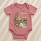 personalized swan baby bodysuit product photo