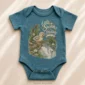 personalized swan baby bodysuit product photo