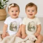 personalized swan baby bodysuit model mockup