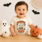 personalized Thanksgiving ghost shirt baby bodysuit front view