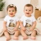 personalized tiny beast tamer baby bodysuit model mockup