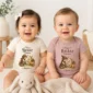 personalized tiny beast tamer baby bodysuit model mockup