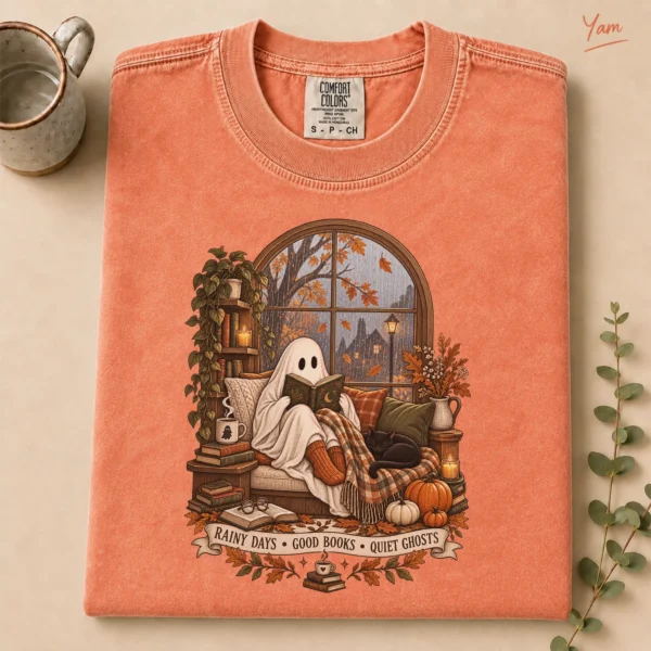 rainy days • good books • quiet ghosts shirt t-shirt