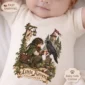 raven messenger baby bodysuit front view