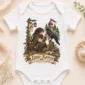 raven messenger baby bodysuit close-up detail