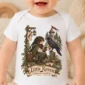 raven messenger baby bodysuit close-up detail