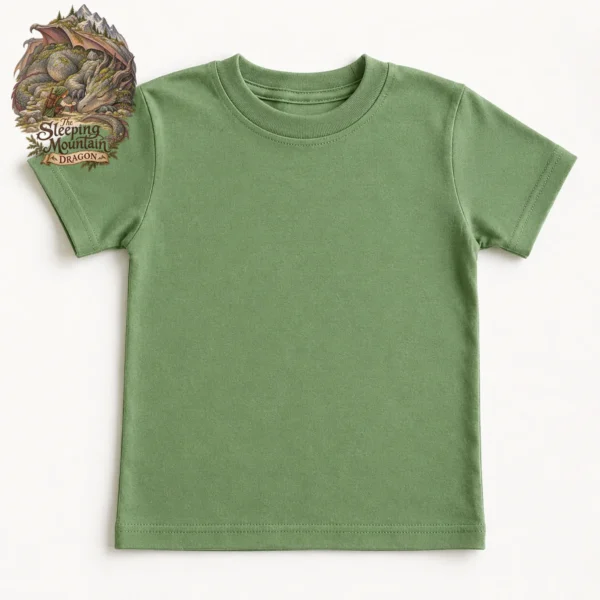 Sleeping Dragon Baby Bodysuit or Toddler Shirt — toddler shirt mockup sleeping dragon baby bodysuit product photo