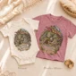 sleeping dragon baby bodysuit product photo