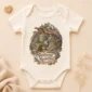 sleeping dragon baby bodysuit front view