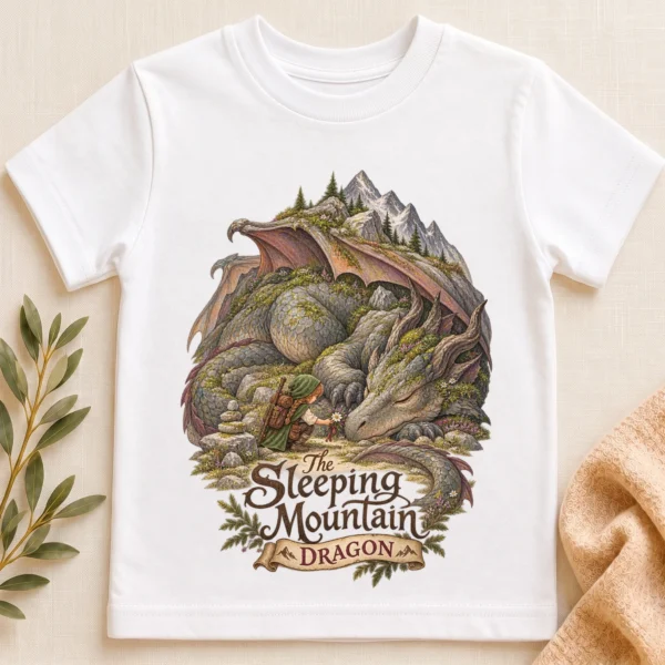 sleeping dragon baby bodysuit close-up detail