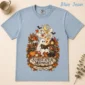 ghost reading book shirt t-shirt flat lay view