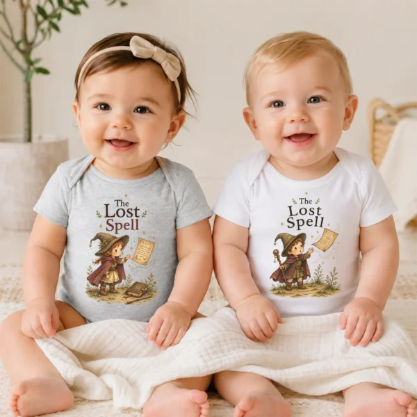 The Lost Spell Baby Bodysuit or Toddler Shirt — baby bodysuit mockup the lost spell baby bodysuit model mockup