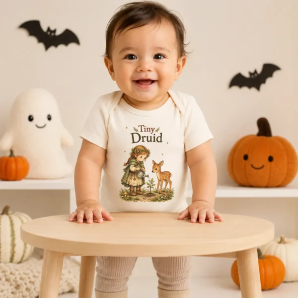 Tiny Druid Baby Bodysuit or Toddler Shirt — baby bodysuit mockup tiny druid baby bodysuit product photo