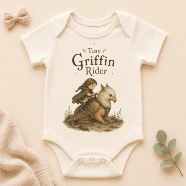 tiny griffin rider baby bodysuit
