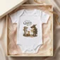 tiny quest keeper baby bodysuit close-up detail