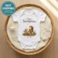 tiny stargazer baby bodysuit front view