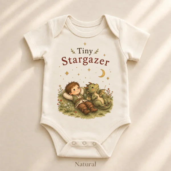 Tiny Stargazer Baby Bodysuit or Toddler Shirt, Celestial Storybook — alternate product mockup tiny stargazer baby bodysuit product photo