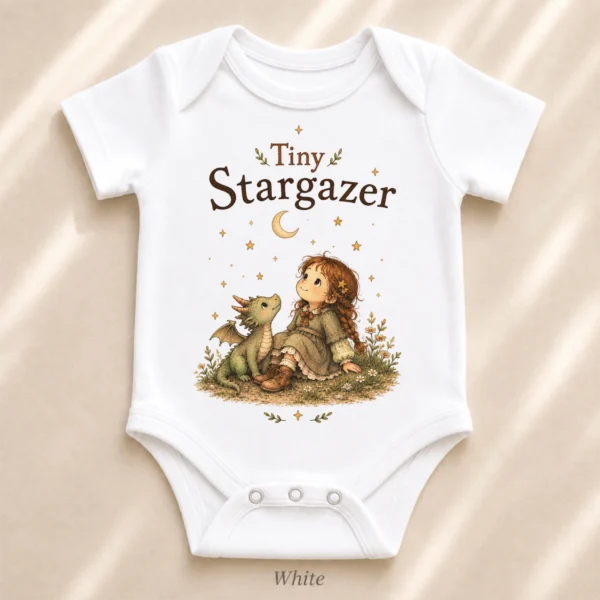 Tiny Stargazer Baby Bodysuit or Toddler Shirt, Celestial Storybook — alternate product mockup tiny stargazer baby bodysuit product photo
