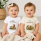 tiny stargazer baby bodysuit model mockup