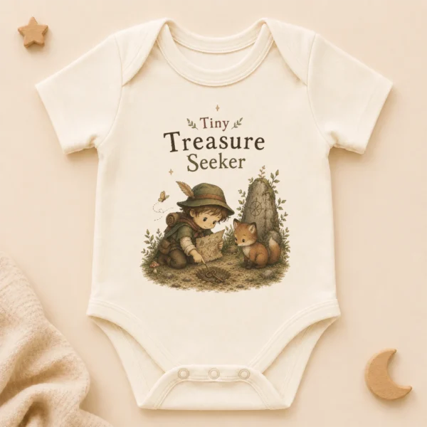 tiny treasure seeker baby bodysuit