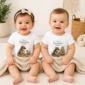 tiny treasure seeker baby bodysuit model mockup