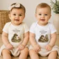 tiny treasure seeker baby bodysuit model mockup