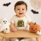 halloween truck baby bodysuit product photo