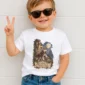 wolf baby bodysuit styled product photo