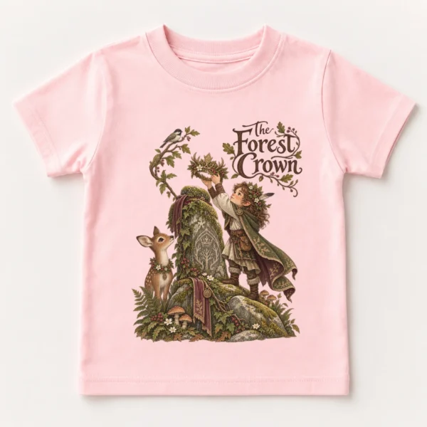 Woodland Guardian Baby Bodysuit or Toddler Shirt, the Forest Crown — toddler shirt mockup woodland guardian baby bodysuit product photo