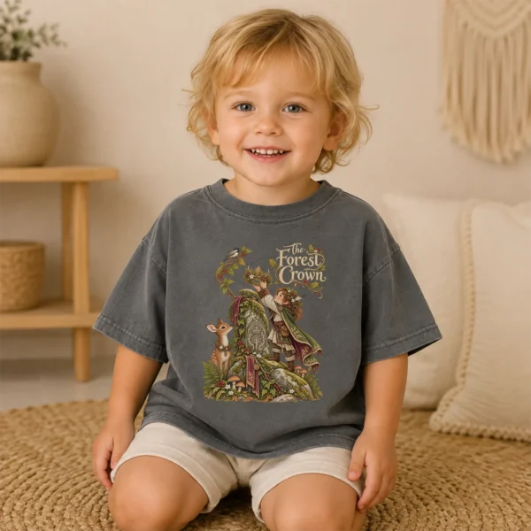 Woodland Guardian Baby Bodysuit or Toddler Shirt, the Forest Crown — toddler shirt mockup woodland guardian baby bodysuit product photo