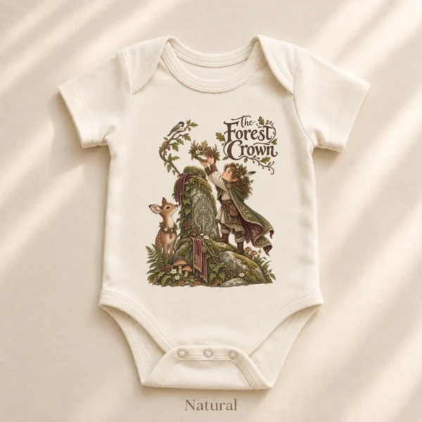 Woodland Guardian Baby Bodysuit or Toddler Shirt, the Forest Crown — alternate product mockup woodland guardian baby bodysuit product photo