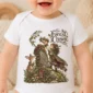 woodland guardian baby bodysuit close-up detail