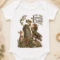 woodland guardian baby bodysuit close-up detail