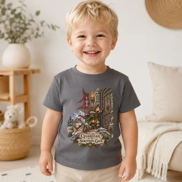 Young Guardian Baby Bodysuit or Toddler Shirt, Northern Gate — toddler shirt mockup young guardian baby bodysuit styled product photo