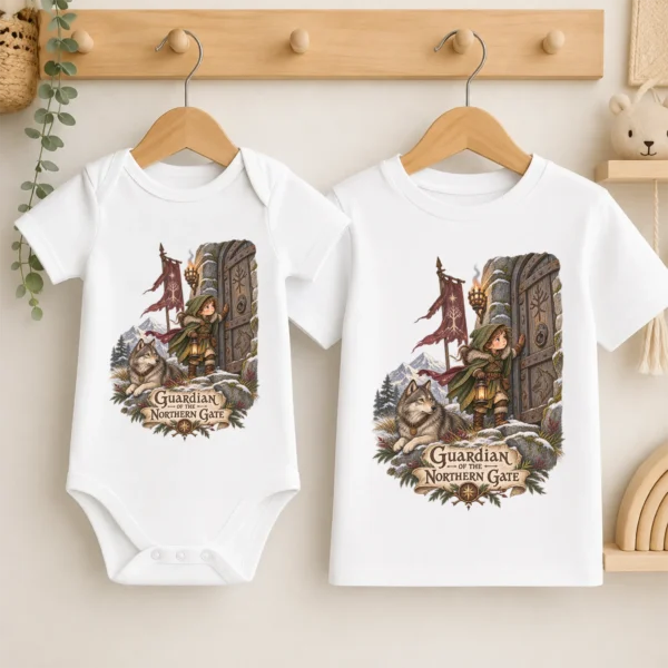 Young Guardian Baby Bodysuit or Toddler Shirt, Northern Gate — baby bodysuit mockup young guardian baby bodysuit product photo