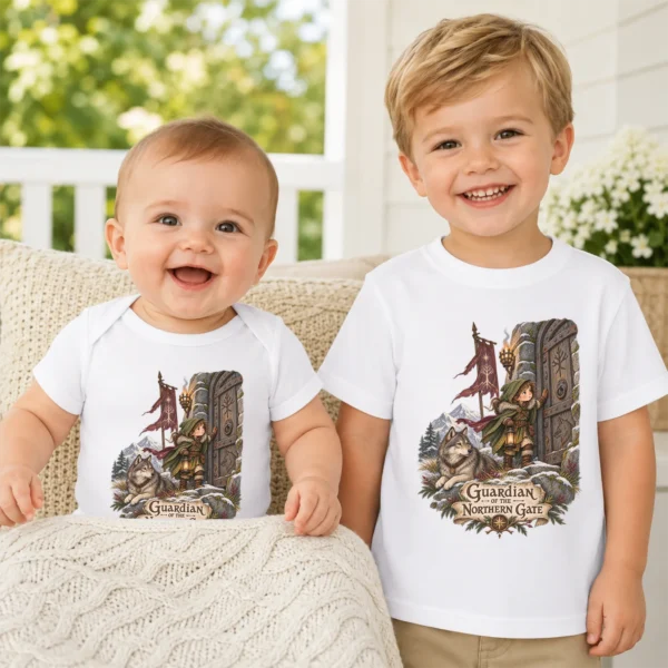 Young Guardian Baby Bodysuit or Toddler Shirt, Northern Gate — baby bodysuit mockup young guardian baby bodysuit product photo