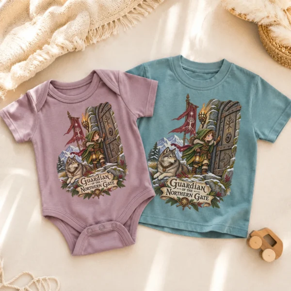 Young Guardian Baby Bodysuit or Toddler Shirt, Northern Gate — alternate product mockup young guardian baby bodysuit color options