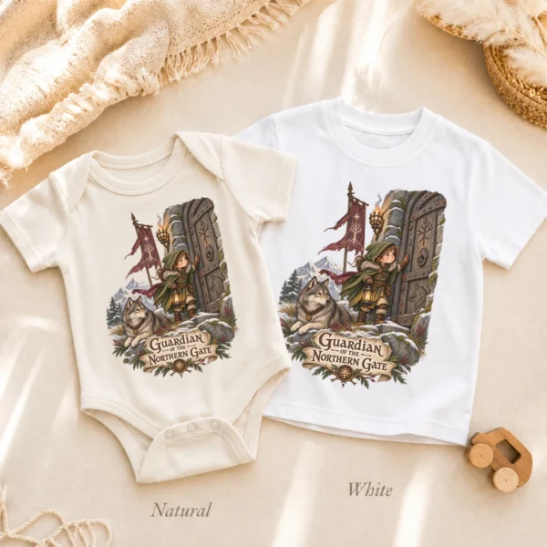Young Guardian Baby Bodysuit or Toddler Shirt, Northern Gate — alternate product mockup young guardian baby bodysuit product photo