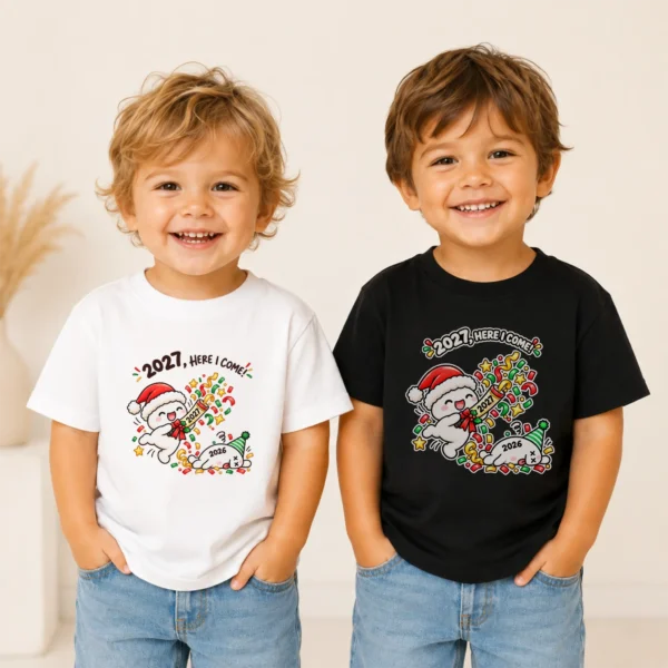 2027 New Year Baby Bodysuit & Toddler Shirt, Funny Party Design — toddler shirt mockup 2027 new year baby bodysuit & toddler shirt product photo