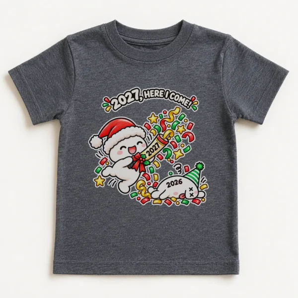 2027 New Year Baby Bodysuit & Toddler Shirt, Funny Party Design — toddler shirt mockup 2027 new year baby bodysuit & toddler shirt product photo