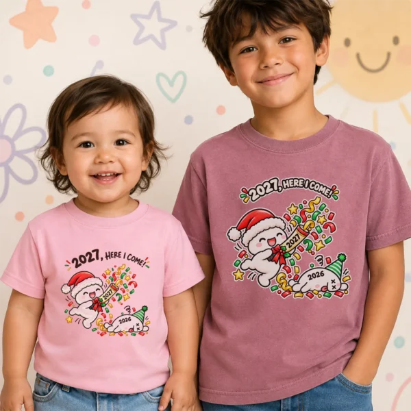 2027 New Year Baby Bodysuit & Toddler Shirt, Funny Party Design — toddler shirt mockup 2027 new year baby bodysuit & toddler shirt product photo
