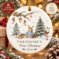 baby first christmas ornament boy girl personalized name & year product image